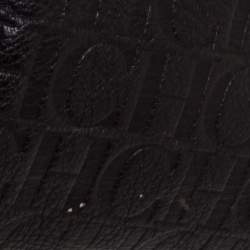 Pre Owned Carolina Herrera Dark Brown Monogram Leather Tassel Tote