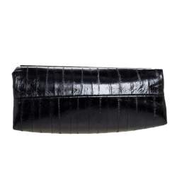 Pre Owned Carolina Herrera Black Leather Camelot Top Handle Bag