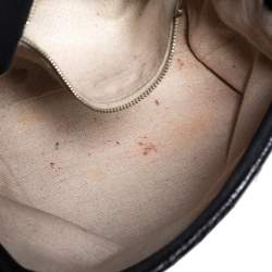 Pre Owned Carolina Herrera Black Leather Camelot Top Handle Bag