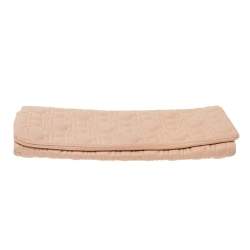 Pre Owned Carolina Herrera Peach Monogram Leather Jerry Clutch