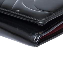 Pre Owned Carolina Herrera Black Patent Leather Continental Wallet