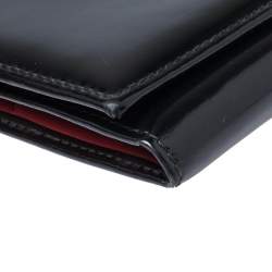 Pre Owned Carolina Herrera Black Patent Leather Continental Wallet