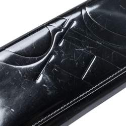 Pre Owned Carolina Herrera Black Patent Leather Continental Wallet