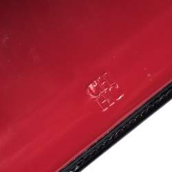 Pre Owned Carolina Herrera Black Patent Leather Continental Wallet