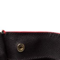 Pre Owned Carolina Herrera Multicolor Monogram Coated Canvas and Leather Front Pocket Tote