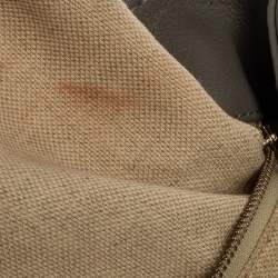 Pre Owned Carolina Herrera Grey Leather Charm Tote