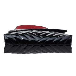 Pre Owned Carolina Herrera Black Leather Flap Top Handle Bag