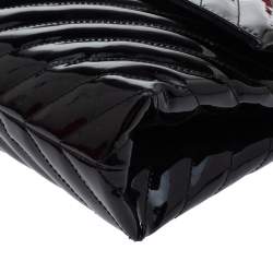 Pre Owned Carolina Herrera Black Leather Flap Top Handle Bag