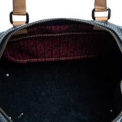 Pre Owned Carolina Herrera Black Monogram Leather Large Andy Boston Bag