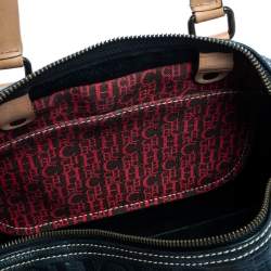 Pre Owned Carolina Herrera Black Monogram Leather Large Andy Boston Bag