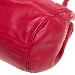 Pre Owned Carolina Herrera Red CH Logo Braided Handle Shoulder Bag