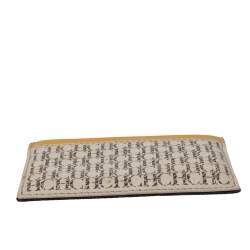 Pre Owned حافظة بطاقات كارولينا هيريرا جلد وكانفاس مقوى شهيرة ثلاثية اللون