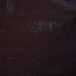 Pre Owned Carolina Herrera Brown Monogram Leather Matryoshka Tote