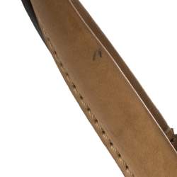 Pre Owned Carolina Herrera Blue Monogram Leather Large Andy Boston Bag