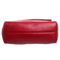 Pre Owned Carolina Herrera Red Leather Minueto Flap Bag