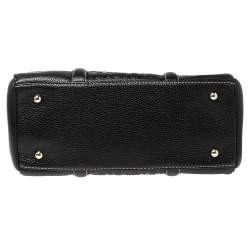 Pre Owned Carolina Herrera Black Monogram Leather Andy Tote