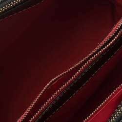 Pre Owned Carolina Herrera Black Monogram Leather Andy Tote