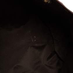 Pre Owned Carolina Herrera Brown Monogram Leather Chain Hobo