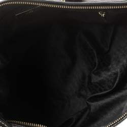 Pre Owned Carolina Herrera Black Leather CHCH Logo Tote