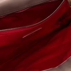 Pre Owned Carolina Herrera Beige Leather Flap Chain Shoulder Bag