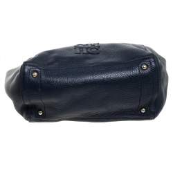 Pre Owned Carolina Herrera Blue Leather Zipped Tote