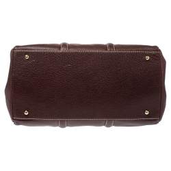 Pre Owned Carolina Herrera Dark Brown Leather Matteo Tote