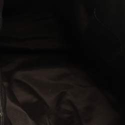 Pre Owned Carolina Herrera Brown Monogram Leather Tote