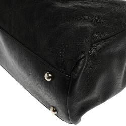 Pre Owned Carolina Herrera Black Leather Chain Shopper Tote