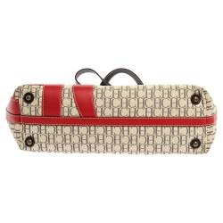 Pre Owned Carolina Herrera Multicolor Monogram Canvas and Leather Shopper Tote