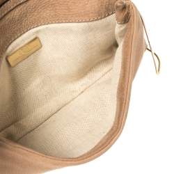 Pre Owned Carolina Herrera Beige Nubuck Chain Clutch