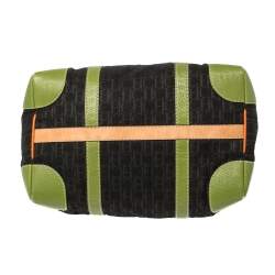 Pre Owned Carolina Herrera Multicolor Signature Canvas and Leather Andy Boston Bag