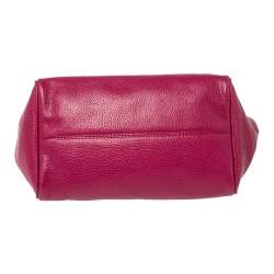 Pre Owned Carolina Herrera Fuchsia Leather Satchel