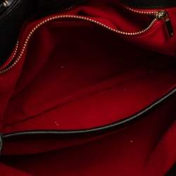 Pre Owned Carolina Herrera Black Leather Charm Tote