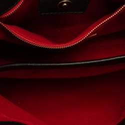 Pre Owned Carolina Herrera Black Leather Charm Tote