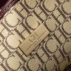 Pre Owned Carolina Herrera Multicolor Floral Print Leather Shopper Tote