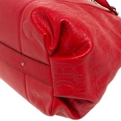 Pre Owned Carolina Herrera Red Leather Dahlia Satchel