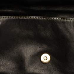 Pre Owned Carolina Herrera Black Quilted Leather Clutch