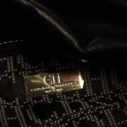 Pre Owned Carolina Herrera Black Quilted Leather Clutch