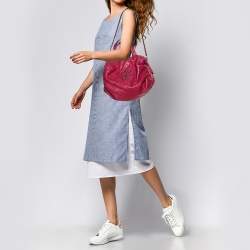 Pre Owned Carolina Herrera Fuchsia Quilted Leather Bowler Bag