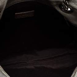 Pre Owned Carolina Herrera Silver Embossed Leather Audrey Shoulder Bag