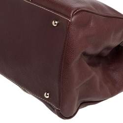 Pre Owned Carolina Herrera Brown Pebbled Leather Matteo Tote