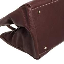 Pre Owned Carolina Herrera Brown Pebbled Leather Matteo Tote