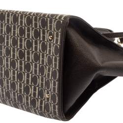 Pre Owned Carolina Herrera Brown Signature Coated Canvas Tote