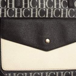 Pre Owned Carolina Herrera Brown Signature Coated Canvas Tote