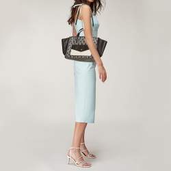 Pre Owned Carolina Herrera Brown Signature Coated Canvas Tote