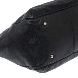 Pre Owned Carolina Herrera Black Monogram Leather Audrey Tote