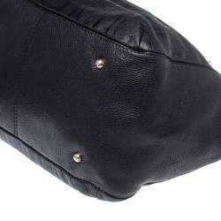 Pre Owned Carolina Herrera Black Monogram Leather Audrey Tote