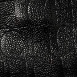 Pre Owned Carolina Herrera Black Leather Minueto Flap Bag