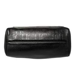 Pre Owned Carolina Herrera Black Leather Minueto Flap Bag