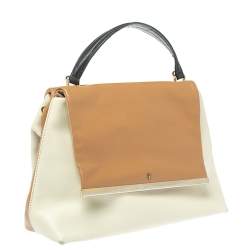 Carolina Herrera Tri Color Leather Top Handle Bag